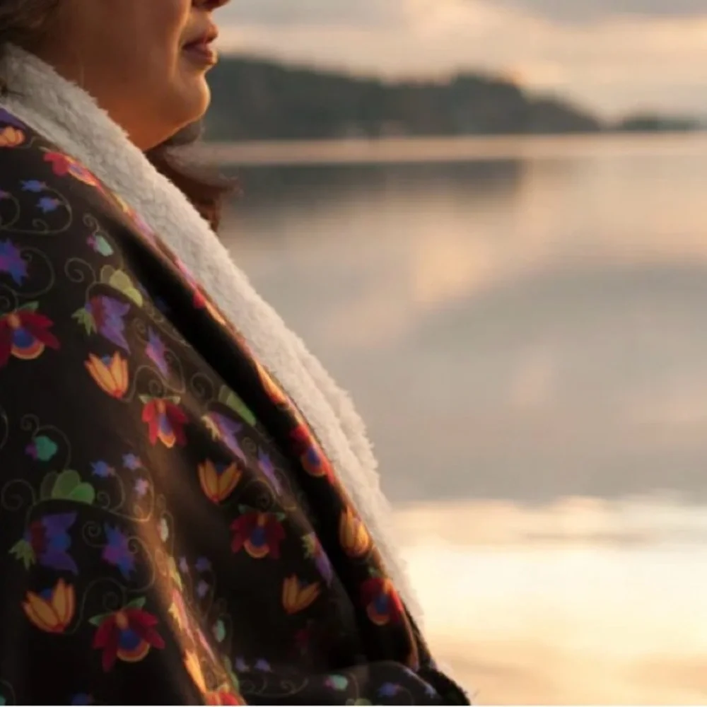 Beautiful Fleece Sherpa Blanket Soul Curiosity ‘Renewal’ by artist Tessa Sayers